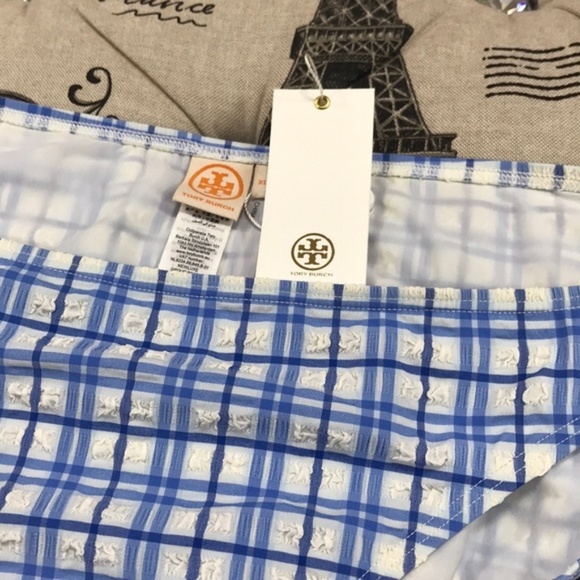 Tory Burch Plaid Hipster Bikini Bottoms - Picture 7 of 10